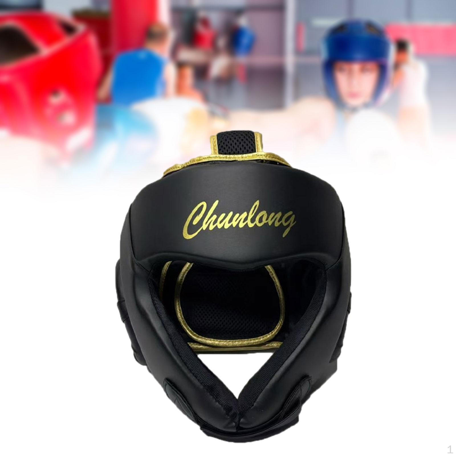 

Чехол и защита ушей, мягкий, дышащий, тренировочный шлем, спарринговое снаряжение для саньда Black with Gold