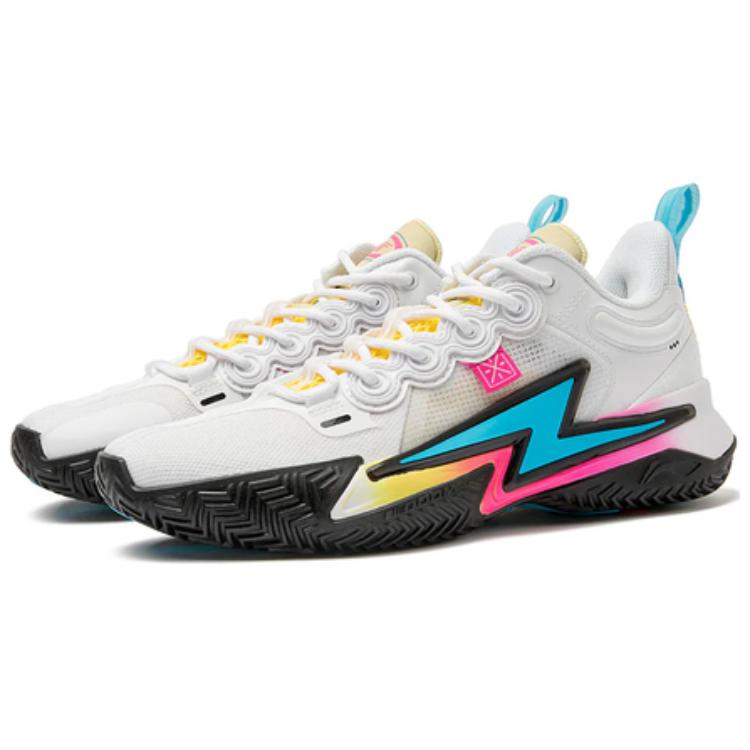 Li-Ning Wade Son of Flash Bright Yellow Unisex Sneakers White Blue Bright-Pink ABPT019-10