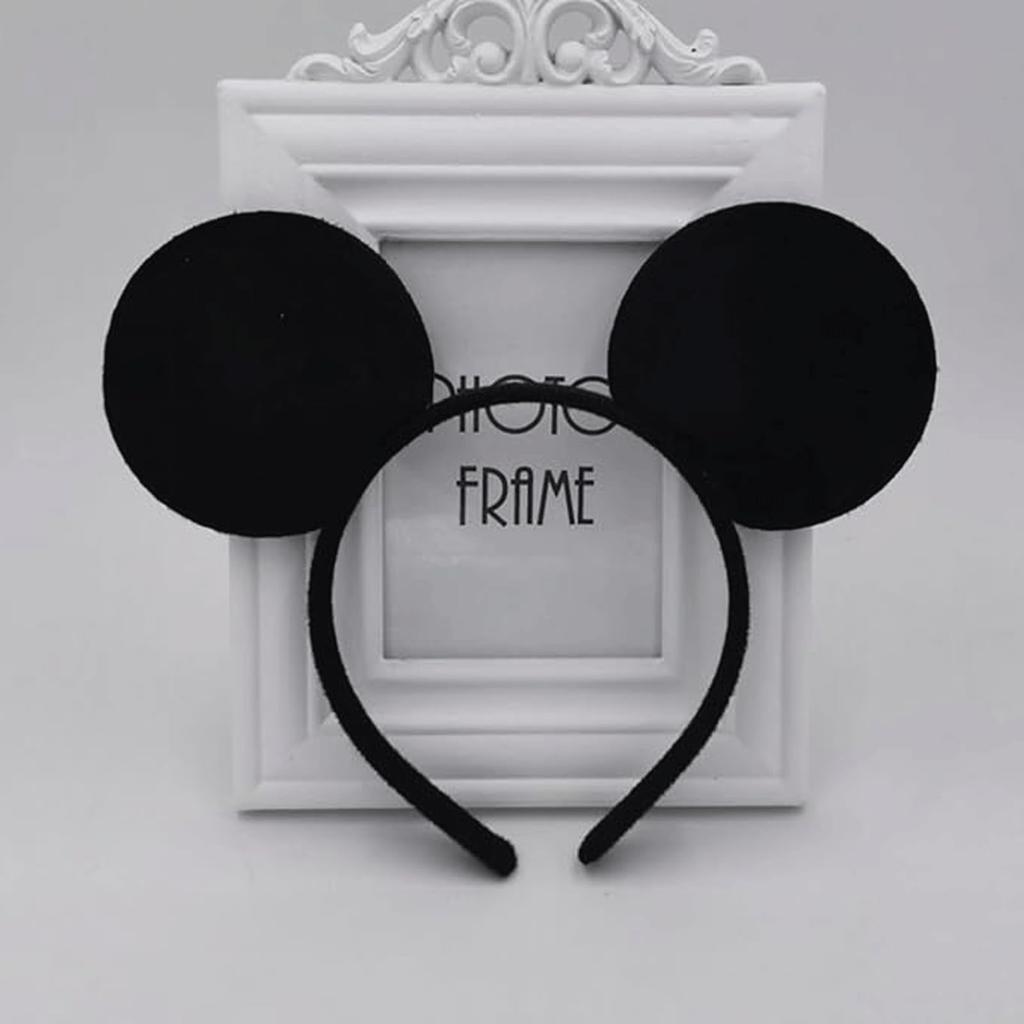 [Bookworm] Mickey Mouse Headband, Disney Headband with Cute Mouse Ears, Perfect for Cosplay Parties, Halloween, Birthday Parties, Themed Events, and