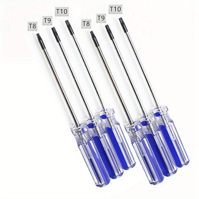 6pcs/set T8 T9 T10 Precision Screwdriver Security Tamper Proof Magnetic Screwdriver Bits Phone Repair Tools