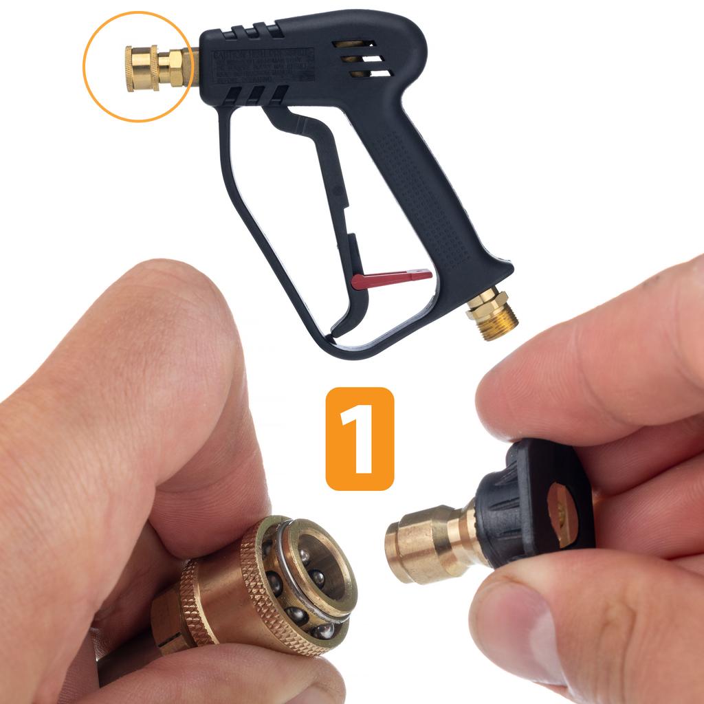 Rosfix Pistolet do Myjki Ciśnieniowej 5000PSI – Wysoka Wydajność do 300°C | Gwint M22-14mm | Szybkozłączka 1/4