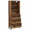 Highboard with Drawers 2 pcs Reclaimed Wood Effect Particleboard
