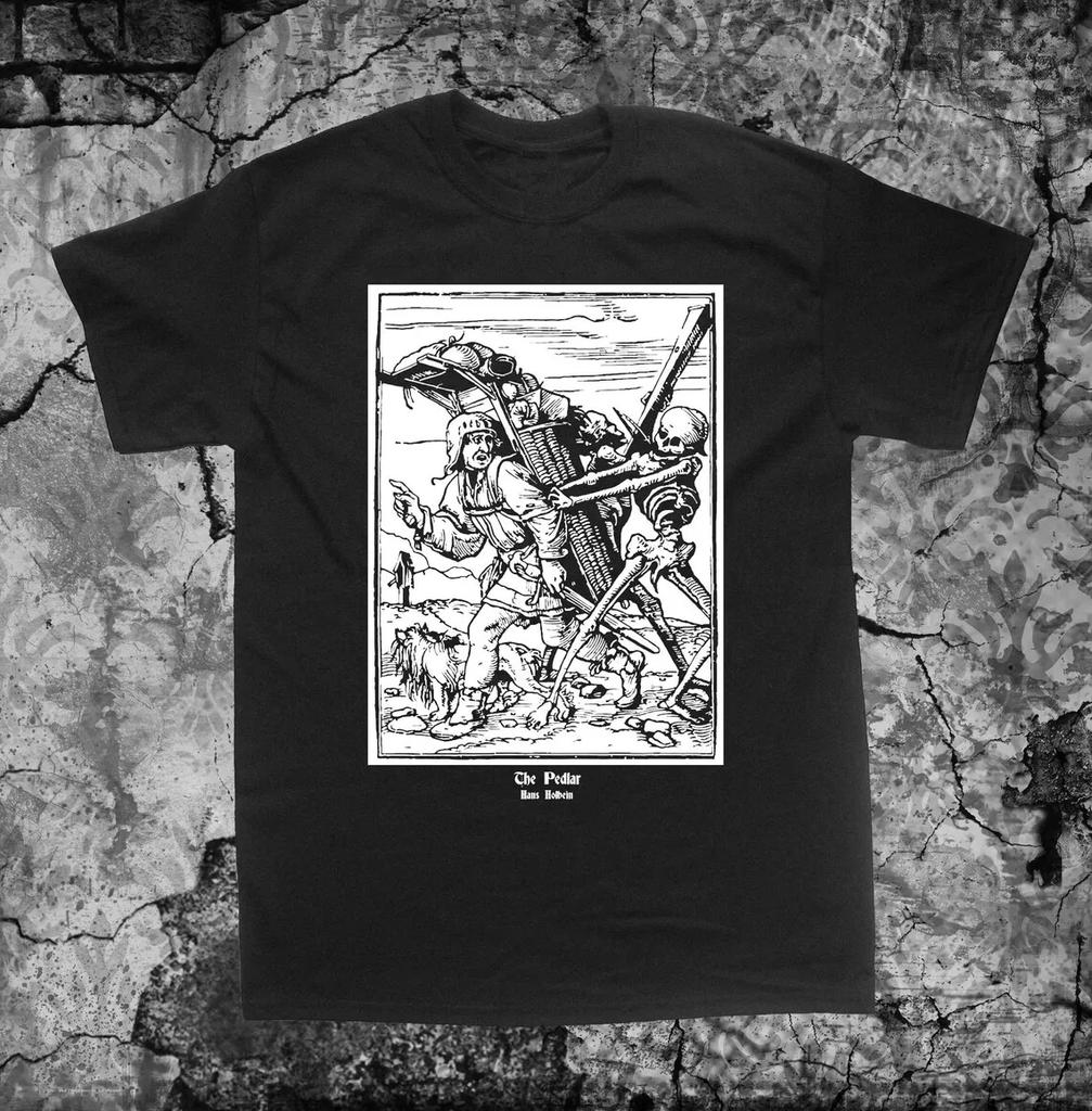 MeUnisexto Mori Shirt Hans Holbein Dance of Death Remember Skull Occult Gothic Skeleton Medieval Evil Plus Size Tops