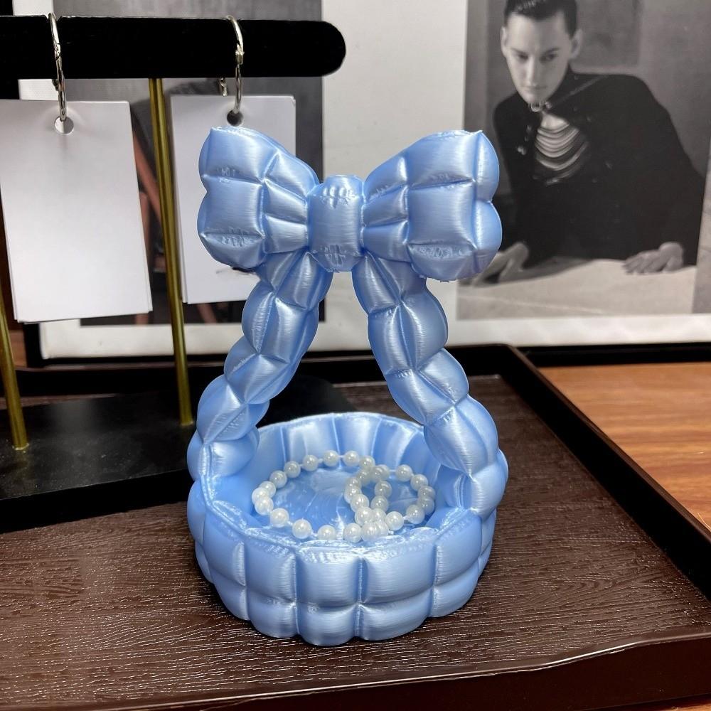 Decorative Bow 3D Printed Jewelry Tray Sweet Shell Shape Jewelry Tray Home Ornaments