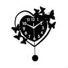 Heart Shaped Wall Clock Decorative Silent Acrylic Irregular Home Decor Modern for Bathroom Study