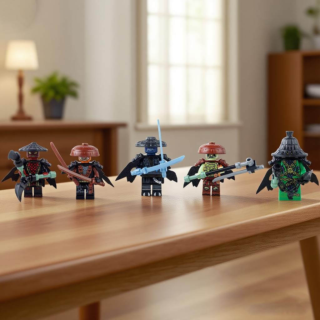 Phantom Minifigure Banned Form Banned Five-person Group Building Minifigure Toys