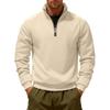 Cross-border Winter Fleece Heavyweight Loose Outdoor Men's Thermal Half-Zip Stand-Up Collar Pullover Sports Hoodie for Men