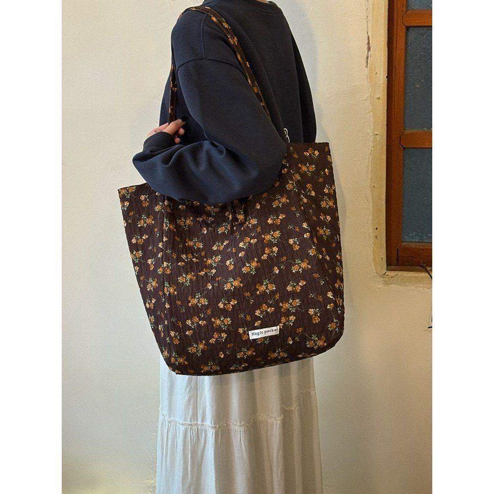 Tote Bag - Large Capacity Double-sided Back Single-shoulder Bag with A Relaxed Feel - Handbag for Leisurely Shopping