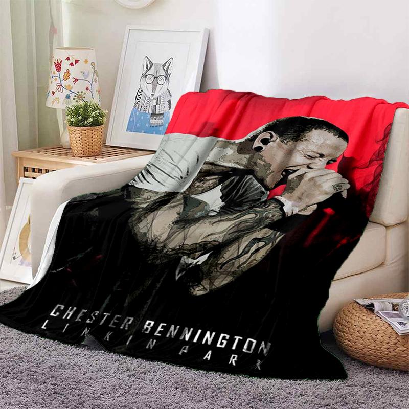 HOT L-Linkin Park Rock Band Classic Soft Plush Blanket,Flannel Throw Blanket for Living Room Bedroom Picnic Bed Sofa Cover