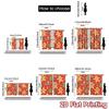 Set Of 2 Flat Printing Curtains Without Rod Gingerbread Trees Men Holiday Ramadan Printed Prints Light Curtain Polyester