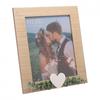 Love Story Rustic Frame with Heart and Leaves - 8 X 10