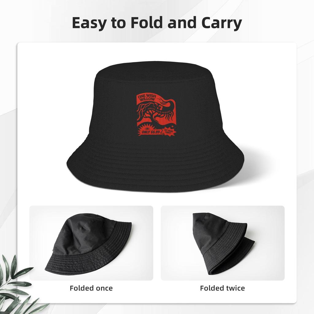 Couple One Wish Willow Obsession Movie Bucket Hat Foldable Fisherman Hats Summer Casual Travel Hiking Caps Sunscreen Hat