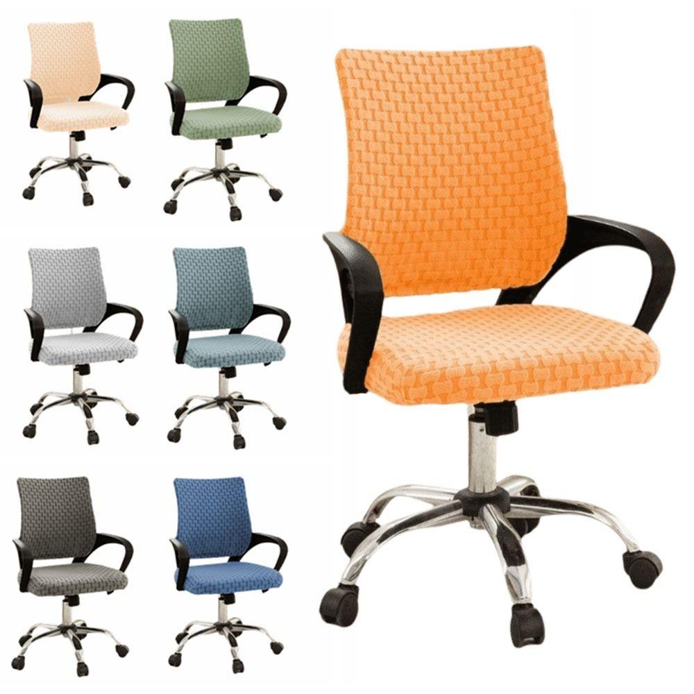 2Pcs/Set Stretchable Office Chair Cover Breathable Chair Protector Seat Protectors Home Office