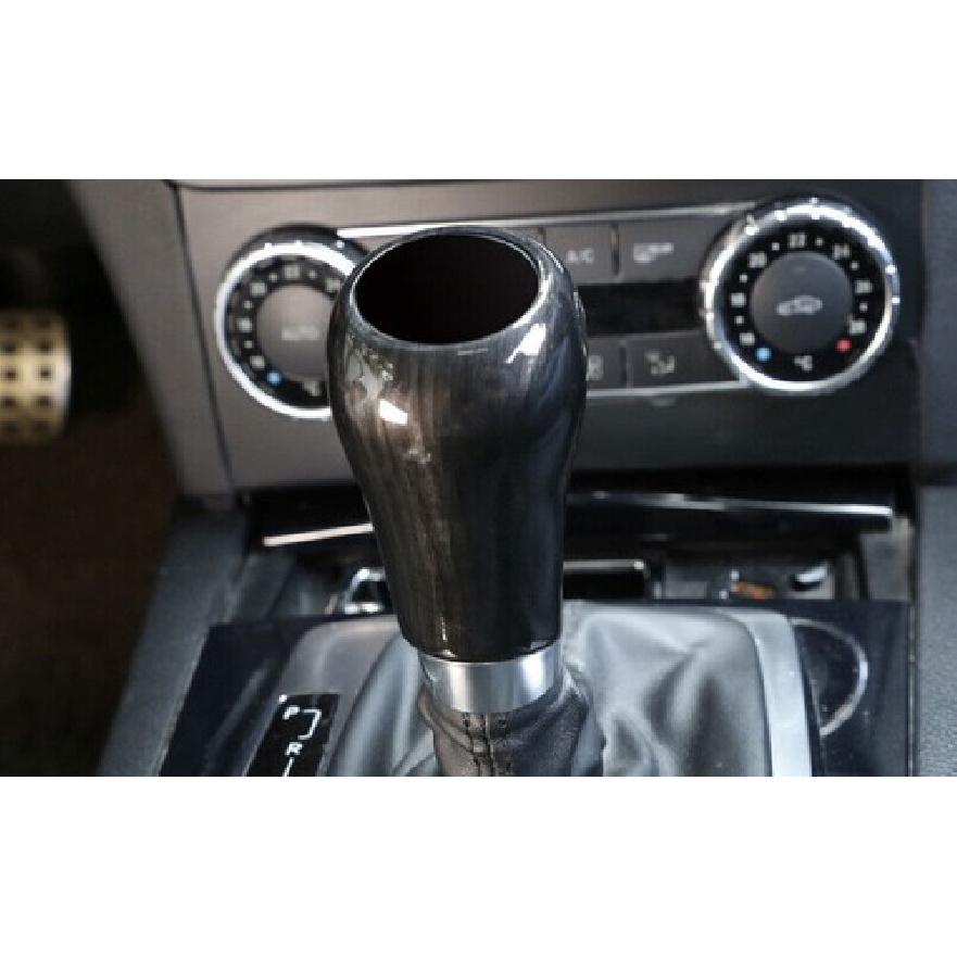 Black Wood Grain Inner Gear Shift Knob Cover Trim For Mercedes-Benz GLK 2009-15