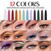 12-Farben Cool Story Matte Eyeliner Gel Pen Set Bunte Party Festival Augen- und Gesichtsmalerei