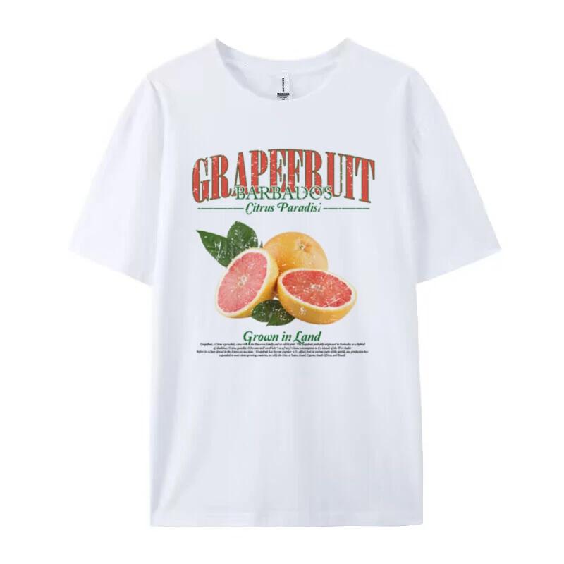 Βίντατζ Γραφικά T-shirts Γκρέιπφρουτ Oversized Cottagecore Αισθητική T-Shirt Χαριτωμένο T-Shirt με Φρούτα Εσπεριδοειδών Γυναικεία Καλοκαιρινά Ρετρό Μόδας Μπλούζες