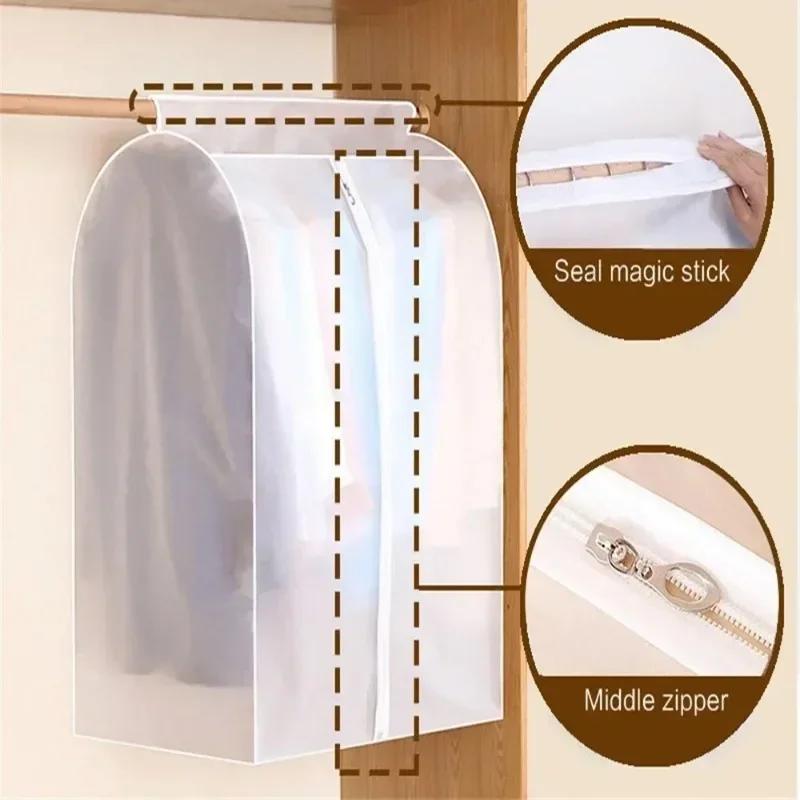 1 Piece Clothes Dust Cover Wardrobe Hanging Window Dustcover Clothing Covers Cloth Household Clothing Cover Hanging Clothes Bag