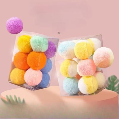 12 Adet Kedi Oyuncak Topları, Kendini Eğlendirme ve Sıkıntı, Aksesuarlar, Kedi Çubukları, Isırmaya Dayanıklı, Sessiz Toplar, Peluş Pomponlar, Yavru Kedi Topları, Top Kedi Malzemeleri