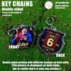 FC BARCA Acrylic Keychain – 2D Double-Sided Keyring for Bag, Keys, Backpack, Gavi Raphinha Pedri Yamal Cubarsi Football Pendant