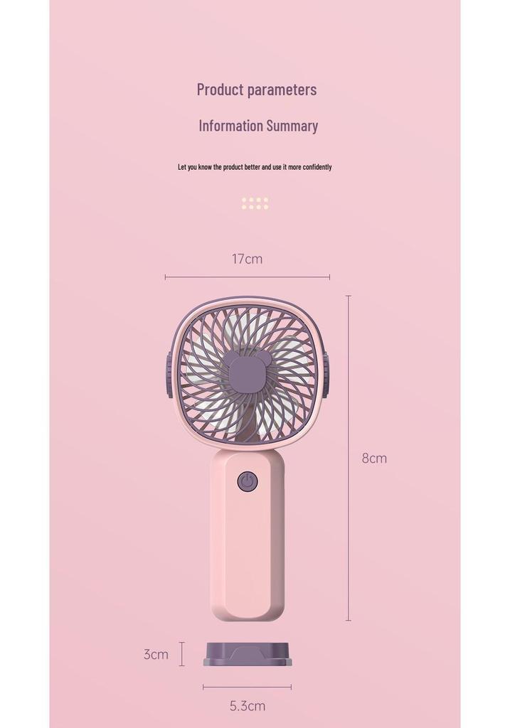 2026 Rechargeable Portable Mini USB Fan - Silent, Multifunctional Handheld/Desktop.
