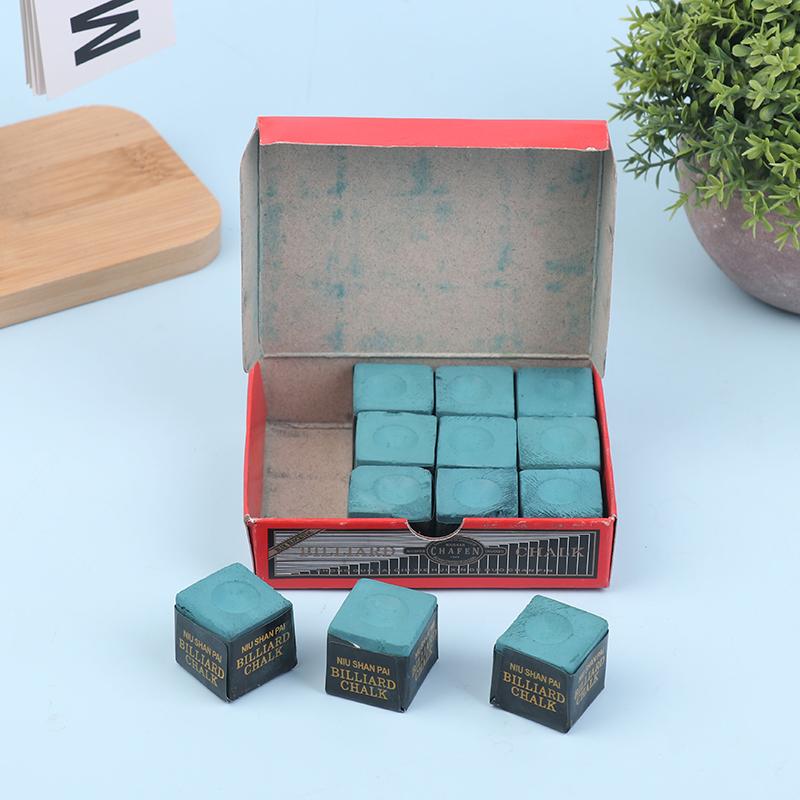 12Pcs No-Slip Cue Stick Wiping Powder Pool Table Cue Chalk Billiards Pool Cue Chalk For Pool Billiard Snooker