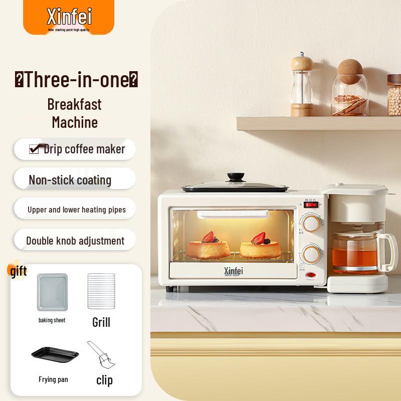 All-in-One Breakfast Station: Coffee Maker, Toaster, and Griddle Combo Standard