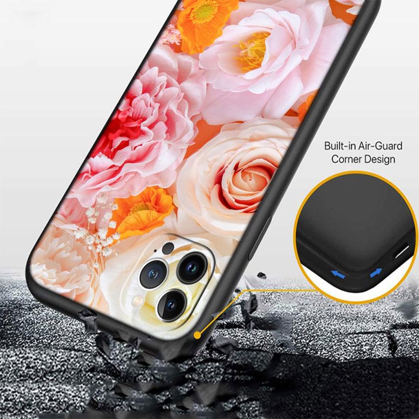 CJ17 Beautiful Roses Flower Soft Shell Phone Case for Redmi Note 13 14 Pro+ Plus A3 A3X 13X 13C 13R 14S 14C 14R