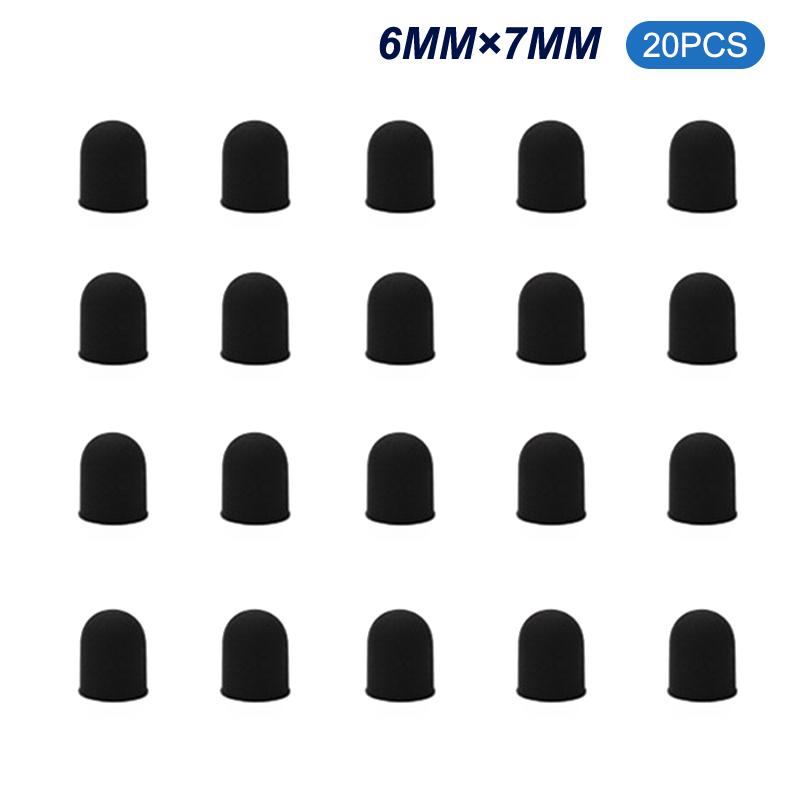 

20Pcs/Set Soft Replacement Stylus Tips Multiple Sizes Silicone Nib Cover Capacitive Screen Nibs Rubber Cover For Touchscreen Pen 6MM×7MM