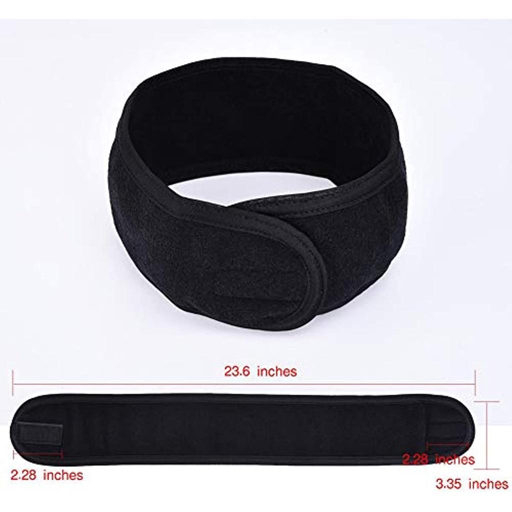 3PCS Washable Hair Makeup Headband Black Scratch Hairband Headband For Spa Yoga Sports Make Up Face Care