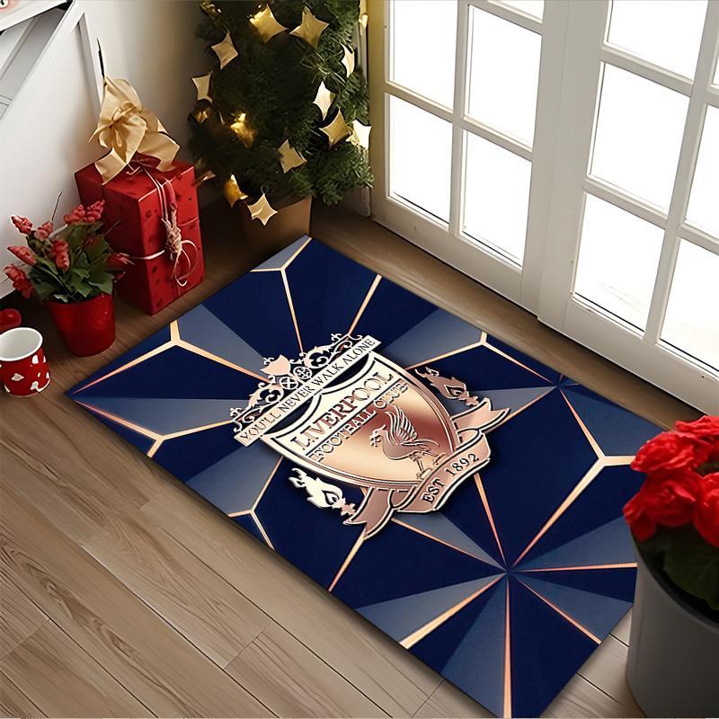 Liverpool FC Rug Ideal for Reading Room, Multi-purpose Office Chair Sofa Carpet, Anti-slip Printed Home Area Rug