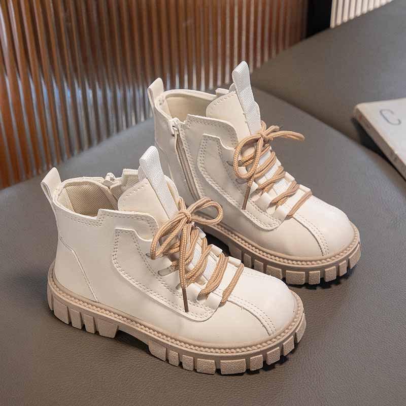 Children's Martin Boots Autumn and Winter 2025 New Girls Soft Sole Single Boots Boys Short Boots Fashion Small Yellow Boots Girls Leather Boots