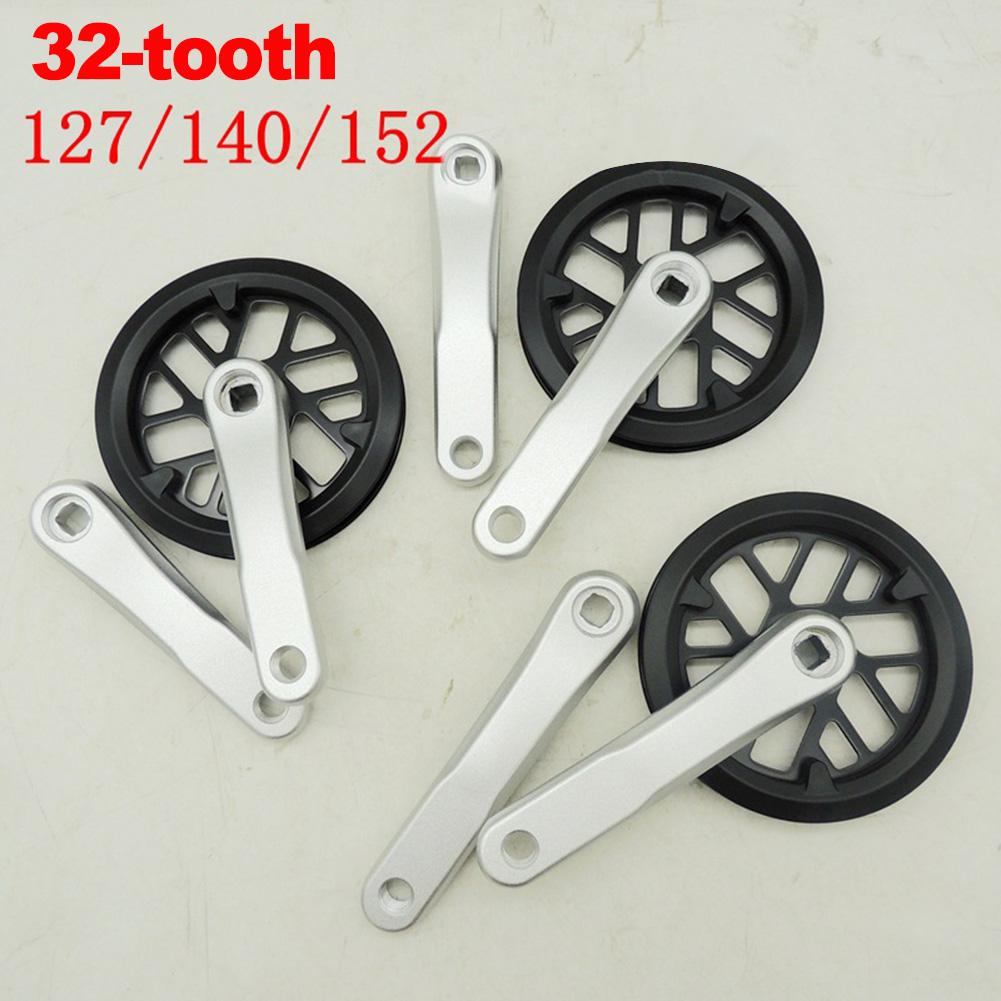 127/140/152MM Crankset 32T Alloy Ebike Kids Children Folding Bike Chainwheel Crankset  Folding Bike Chainring Replacement Parts