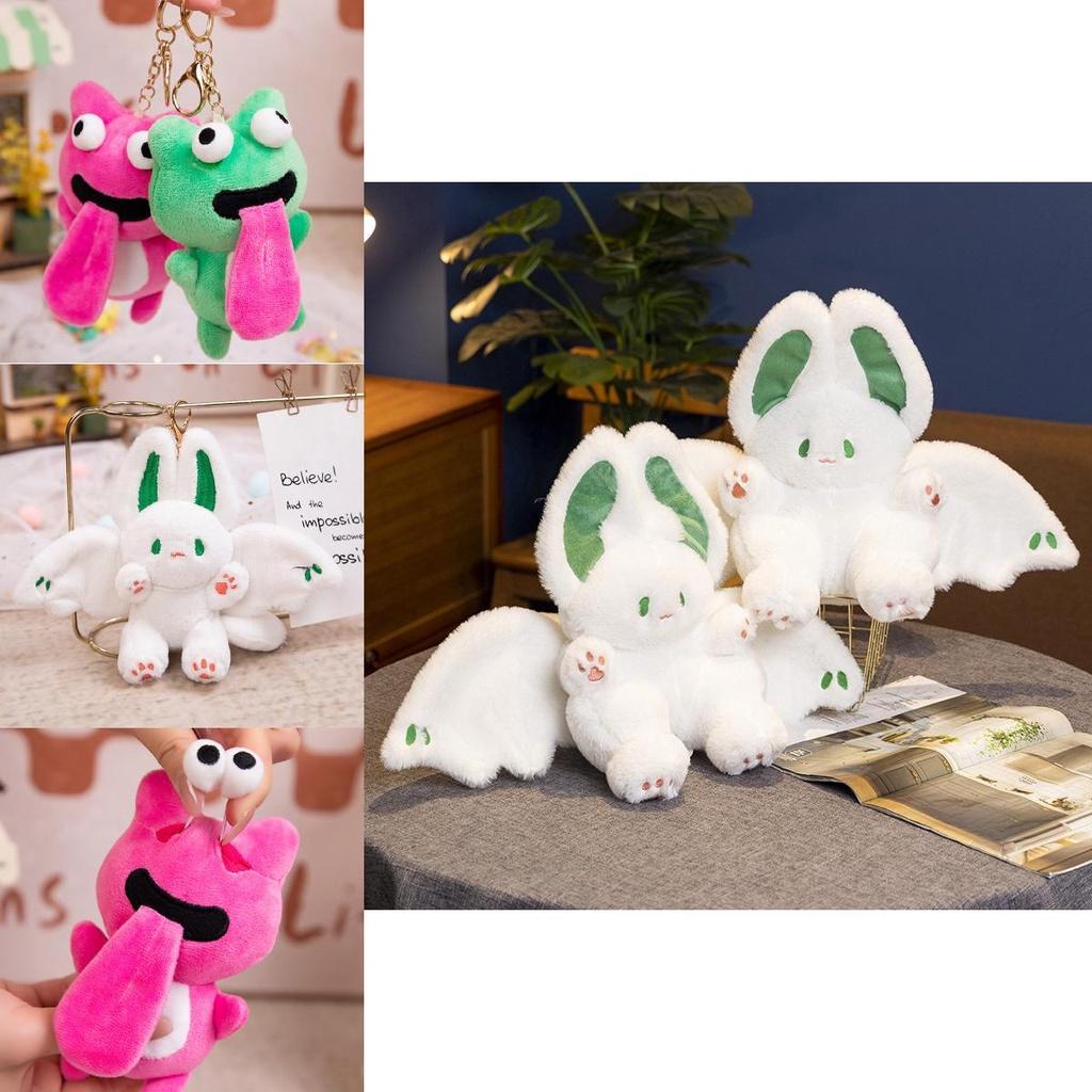 Flying Penguin Rabbit Plush Toy Keyring With Adorable Faces