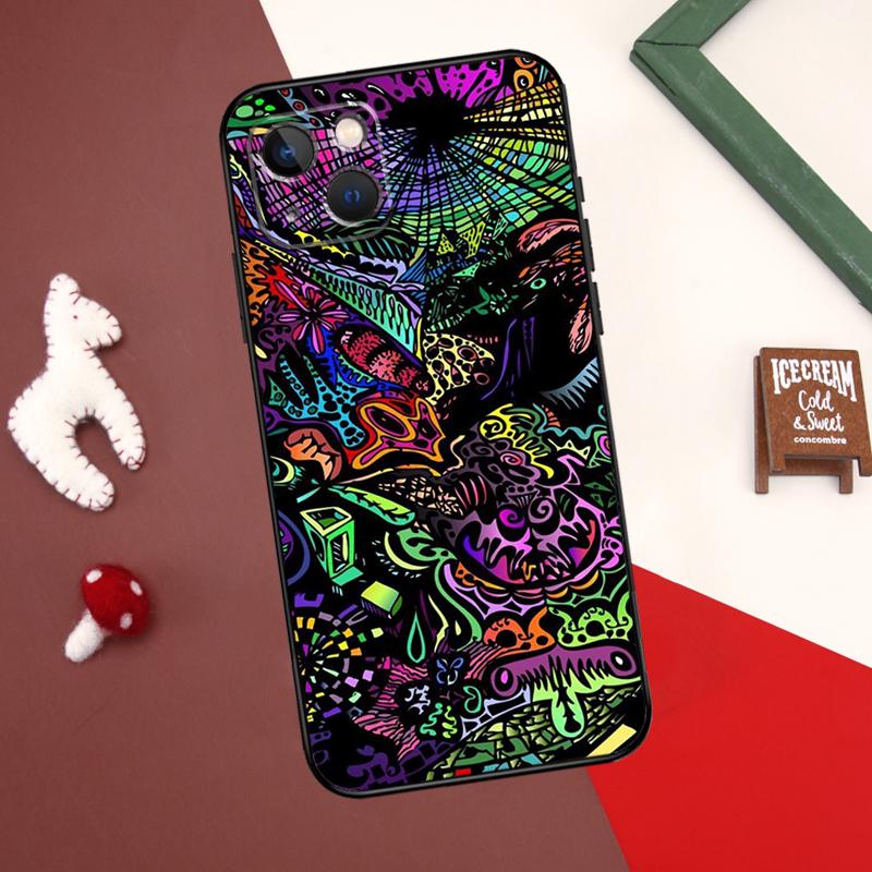 Psychedelic Trippy Art Cover For iPhone 12 11 13 14 15 Pro Max 12 Mini 7 8 Plus X XR XS Max SE 2020 Phone Case