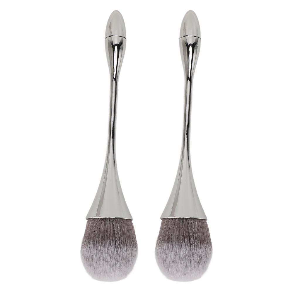 2pcs Soft Bristles Nail Dust Brush Ergonomic Handle Nail Dust Cleaner Brush Nail Art Application