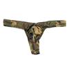 1Pc Men's Underwear Polyester Fiber Sexy G-string T-back Bikini Low-rise Camouflage Pouch Thong