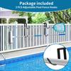 2 Pcs Adjustable Pool Fence Hooks Double-Hook Pool Fence Hanger Heavy Duty Fence Hooks for Pool Poles Hose Pool Skimmer
