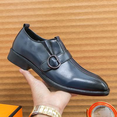 Mode Klassiek Kantoor Heren Kleding Schoenen Blauw Feest Formele Schoenen Leren Schoenen Luxe Mode Bruidegom Bruiloft Schoenen Heren Puntige Neus Oxford