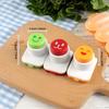 DIY Sushi Making Kit,3pcs Colorful Cartoon Face Nori Punch Set, Plastic Rice Ball Molds,Food Safe Kitchen Gadget for Creative Cooking,Sushi Making Kit