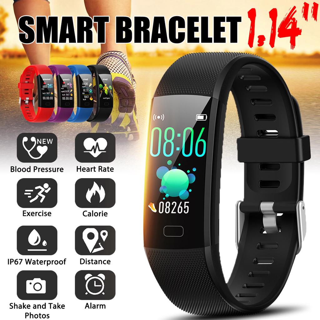 IP67 Waterproof Smart Watch Bracelet Heart Rate Blood Pressure Monitor ...