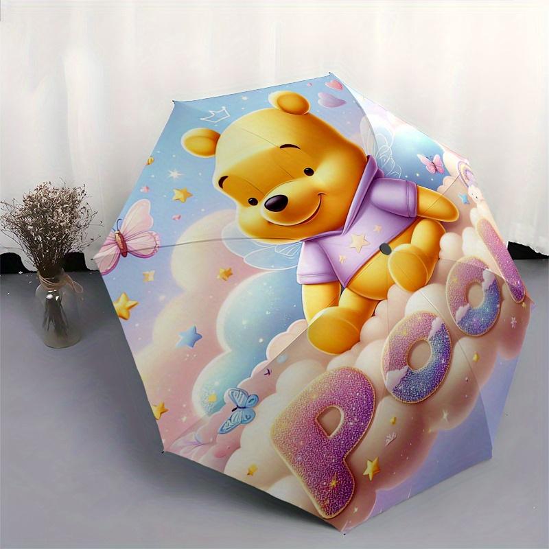 Winnie the Pooh Automatic folding umbrella, 8 ribs portable foldable design, best choice for business and going out, birthday, Halloween, Ch