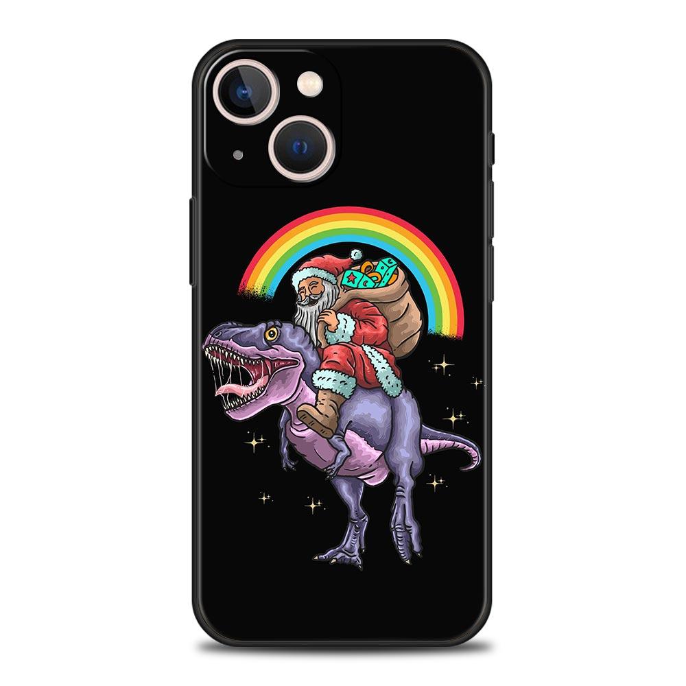 Christmas New Year Phone Phone Case For iPhone Apple 15 14 13 12 11 Pro Max Mini 7 8 Plus XR XS X SE 2020 Black Silicone Cover