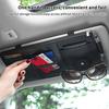 Sunshade Storage Bag Pu Leather Multi-Pocket Net Zipper Car Sun Visor Organizer Sunglasses Holder For Car Interior Accessories