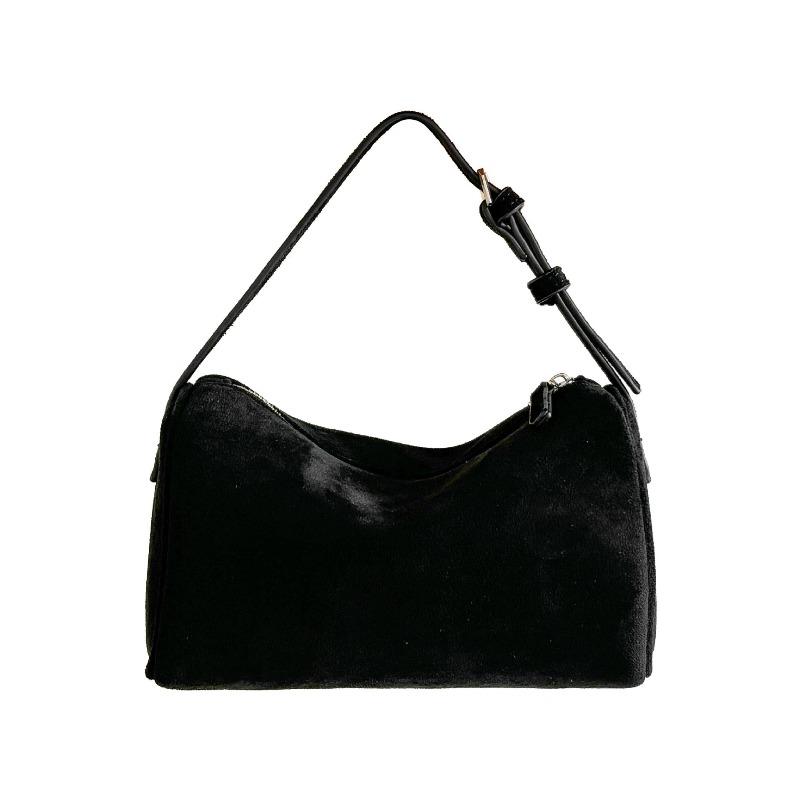 Suede Bag Autumn and Winter New Simple and Versatile Small Handbag Zipper Niche Shoulder Messenger Bag