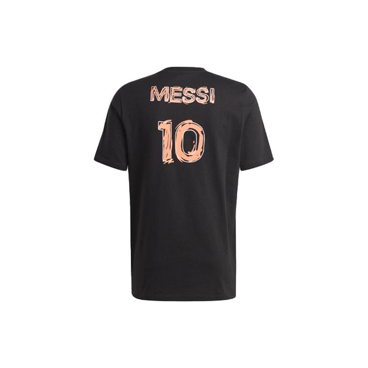 adidas Messi Football Icon Graphic Tee 'Black' Men's HT5182