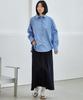 MALOUPE 3112 Non-Fade Denim Skirt (Dark Indigo)