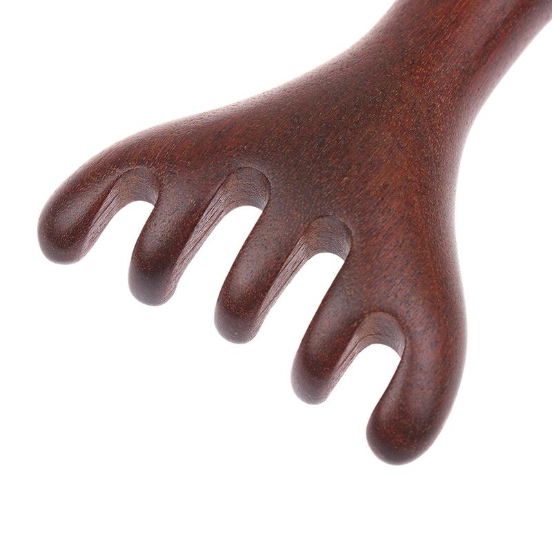 Sandalwood Scalp Massager Sandalwood Deer Antlers Wide Tooth Comb Meridians Dredging Scalp Facial Massage Comb Gua Sha Comb