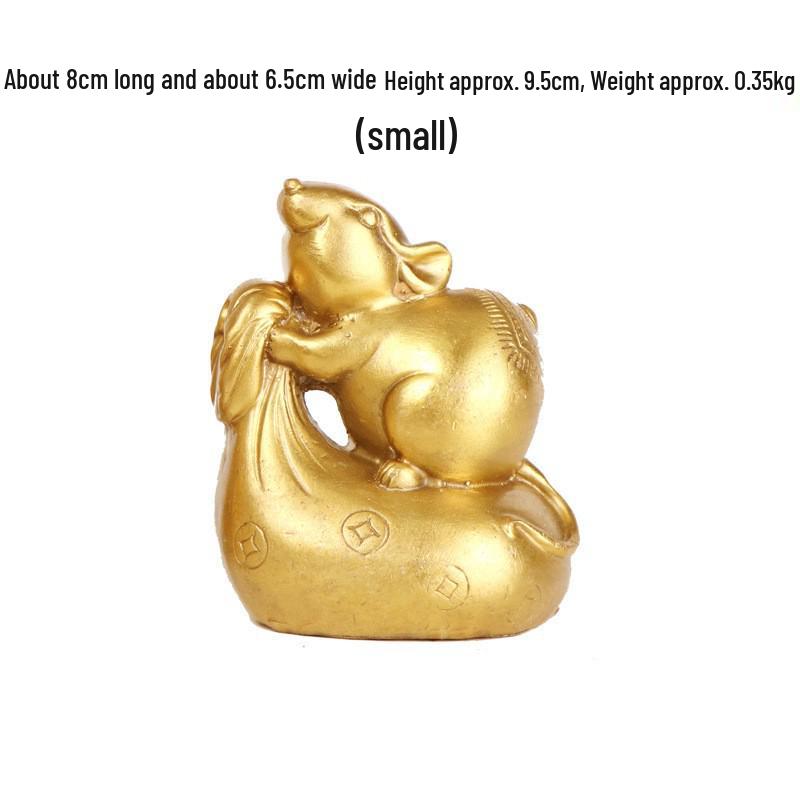 Copper Kangaroo Ornament: Rat & Coin Design Handicraft