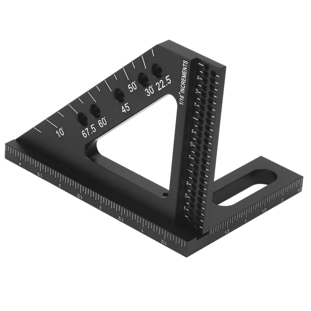 Rigla de măsurare 3D cu unghi multiplu 45 90 grade Poziționare găuri Trasare Pătrat pentru prelucrarea lemnului Tâmplar