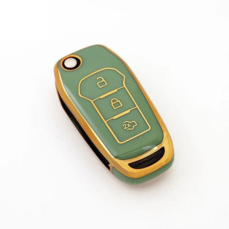 3 Buttons Tpu Car Remote Key Case Cover For Ford Figo Mondeo 5 Ecosport Puma Fiesta Mk8 Everest Ranger Shell Fob